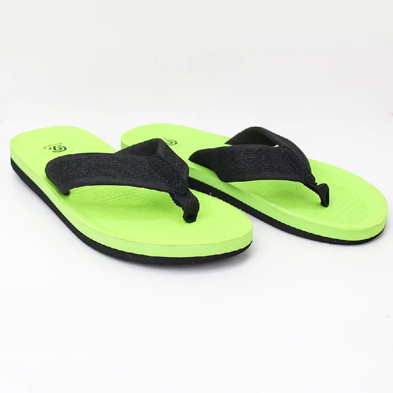 Kids Boy Textile One Finger Slippers,Neon Green