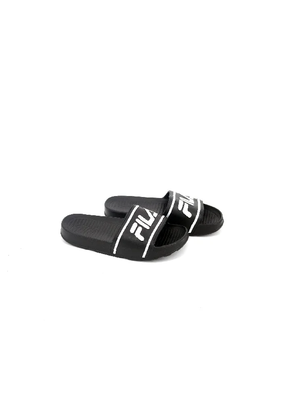 Kids Boy Brand Logo Slide,Black