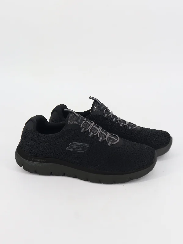 Men's Brand Logo Printed Shoes,Black