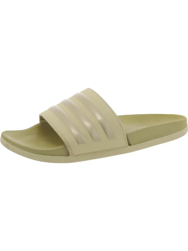 Adilette Comfort Mens Striped Flat Pool Slides