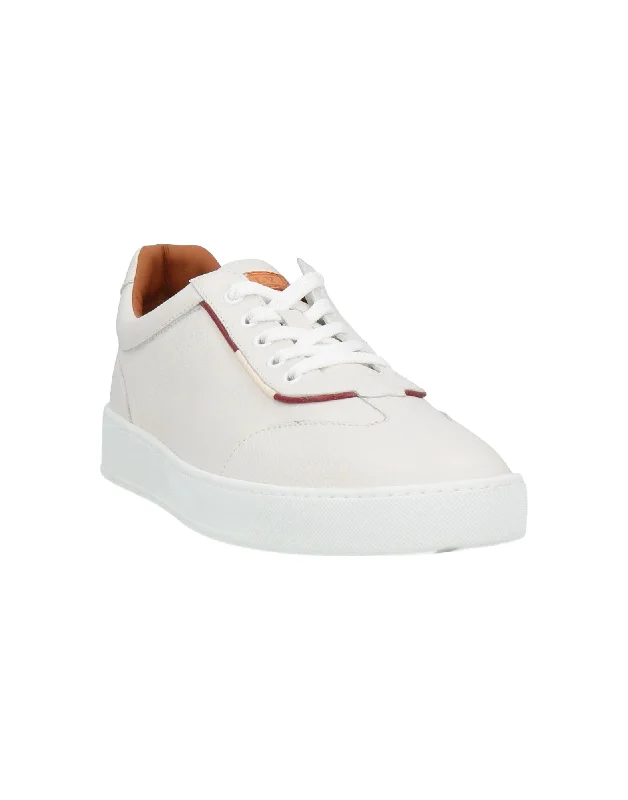 Bally Baxley Men's 6230470 White Leather Sneakers