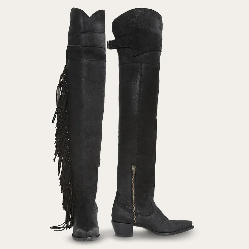 Glam Over-The-Knee Fringe Boot