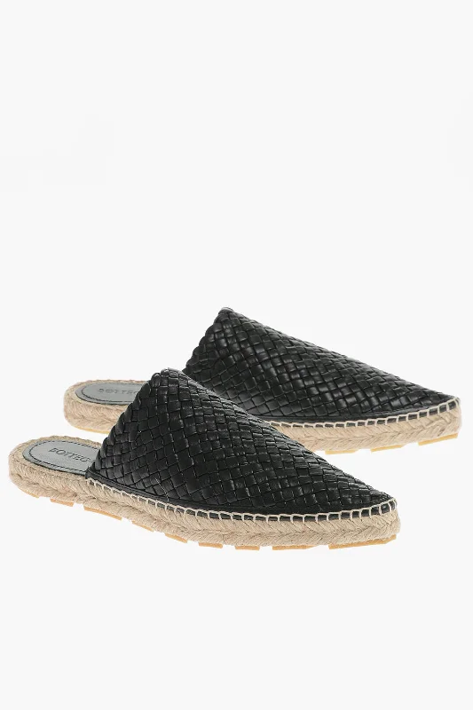 Bottega Veneta Braided Leather Espadrille Pointed Sabot