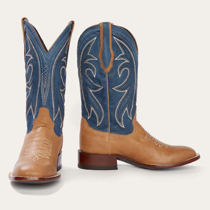 Casper Tan & Blue Matte Cowboy Boot