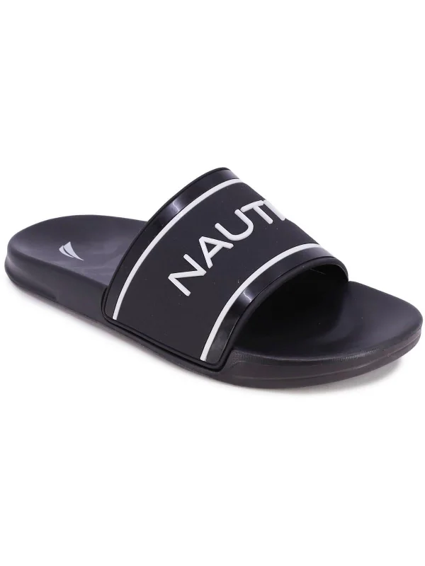 Cortlan Mens Embossed Manmade Pool Slides