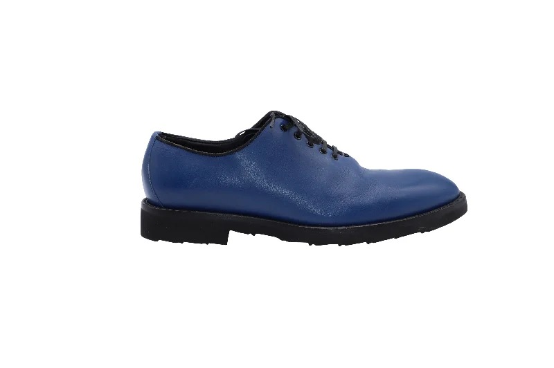 Dolce & Gabbana Lace-Up Oxford Shoe in Blue Leather