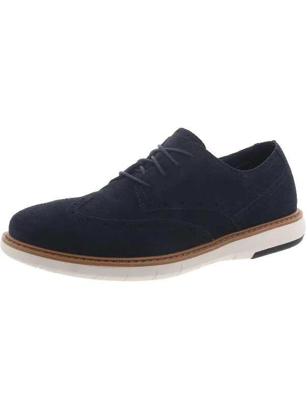 Draper Wing Mens Cushioned Footbed Lace Up Oxfords