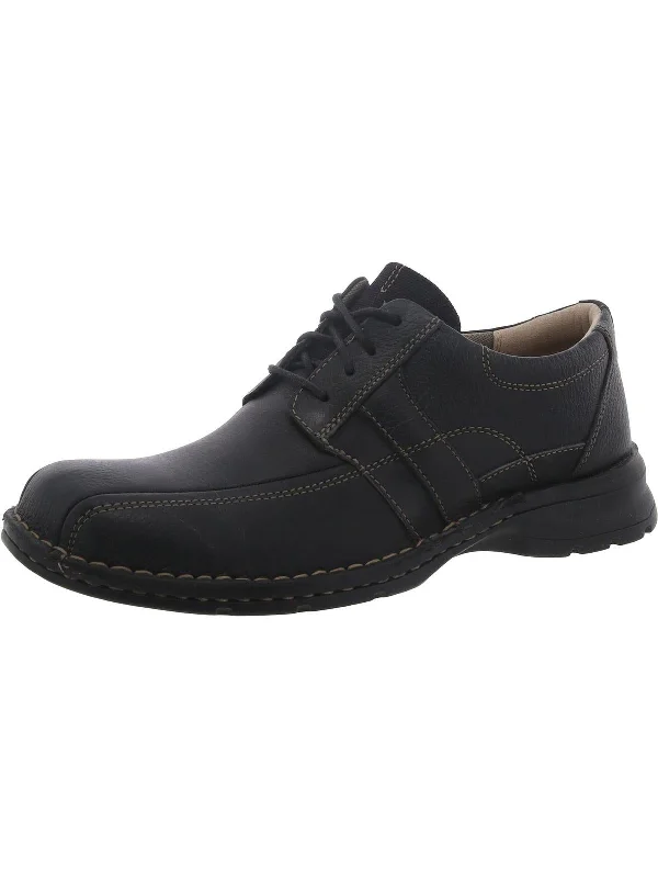 Espace Mens Leather Front Lace Oxfords