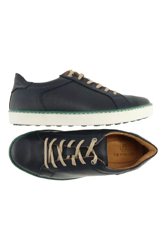 Fairway Casual Golf Sneaker in Navy by T.B. Phelps