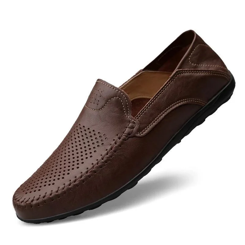 Genuine Leather Hand Tailored Moccasins Shoes for Men