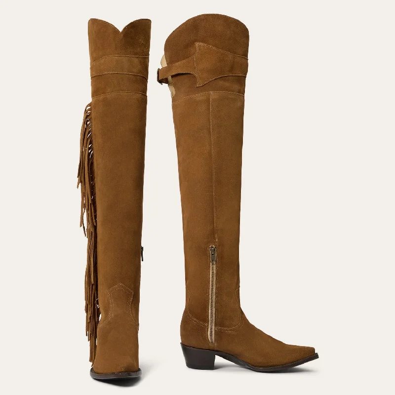 Glam Over-The-Knee Fringe Boot