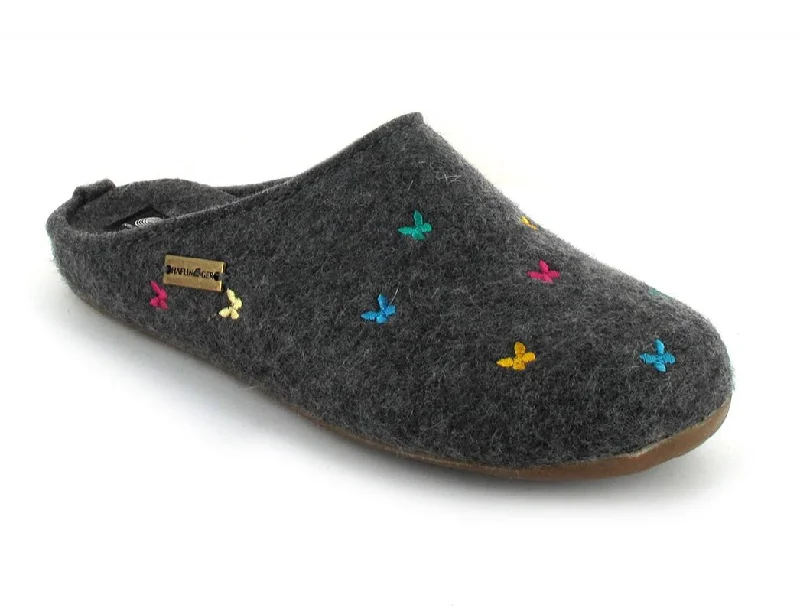 HAFLINGER® Womens Felt Slippers Farfalline