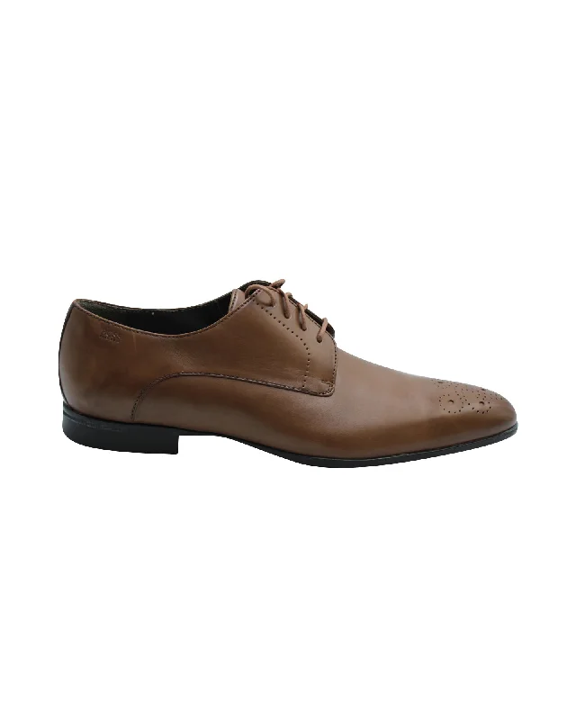 Hugo Boss Derby Shoes in Brown Leather