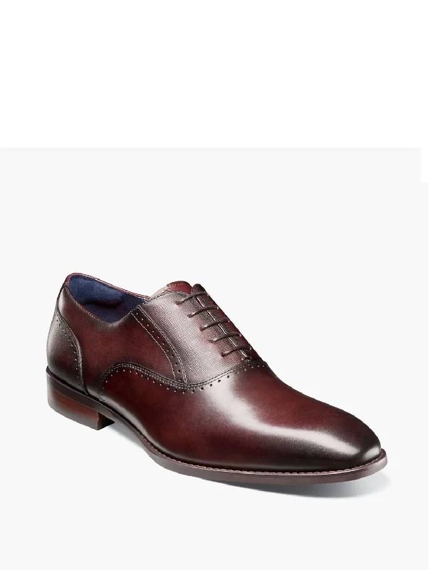 Kalvin Plain Toe Oxford Shoe In Burgundy