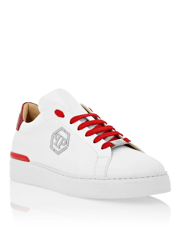 white / red