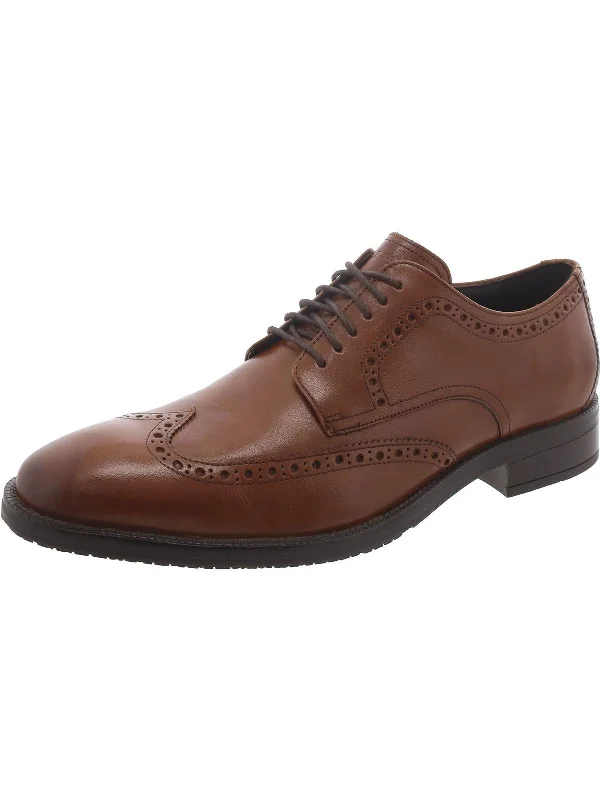 Me Wing Oxford Mens Block Heel Lace Up Oxfords