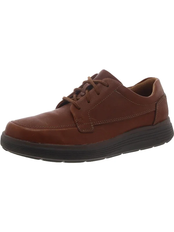 Mens Faux Leather Lace-Up Derby Shoes