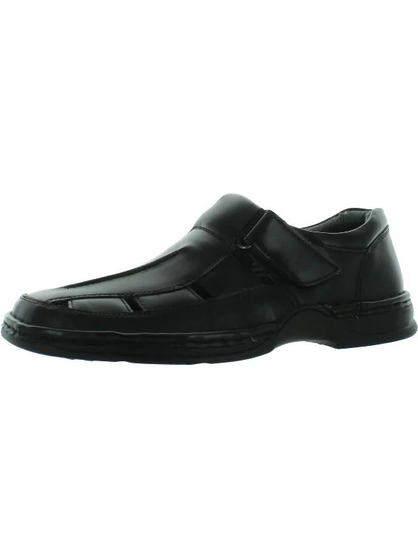 Mens Faux Leather Slip On Oxfords