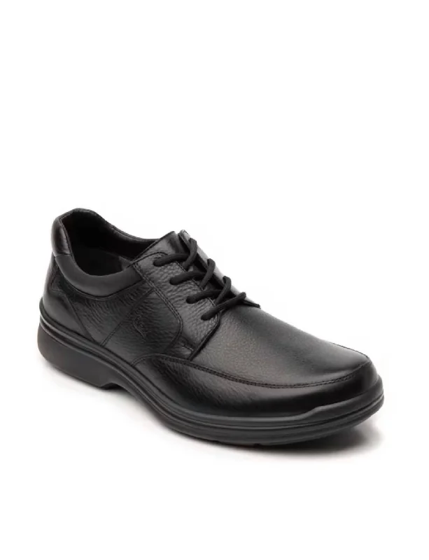 Men's Leather Oxford Shoe In Black