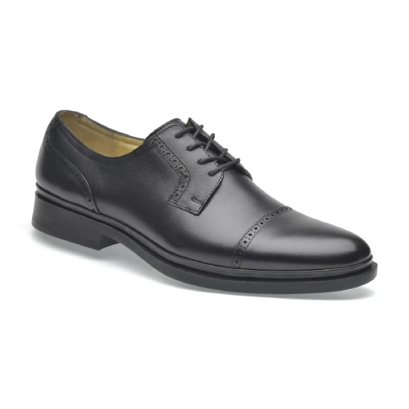 Men's Leather Oxfords Classic In Black