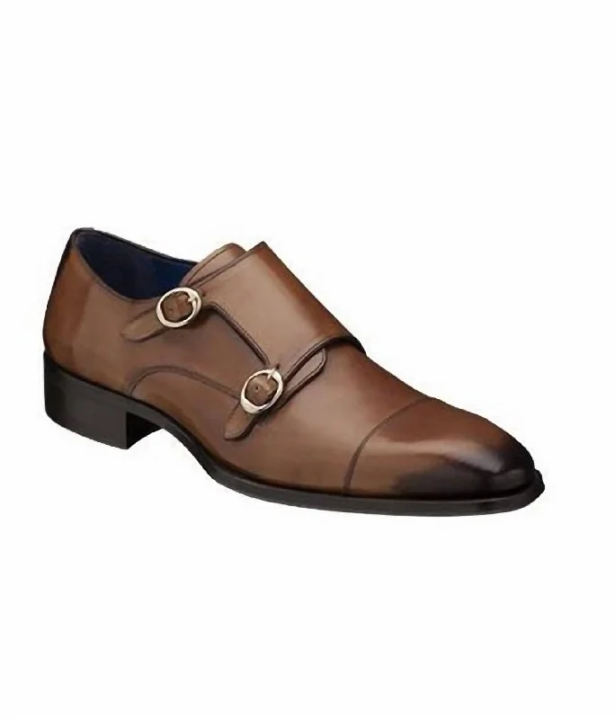 Men's Vigolo Calfskin Shoes In Tan