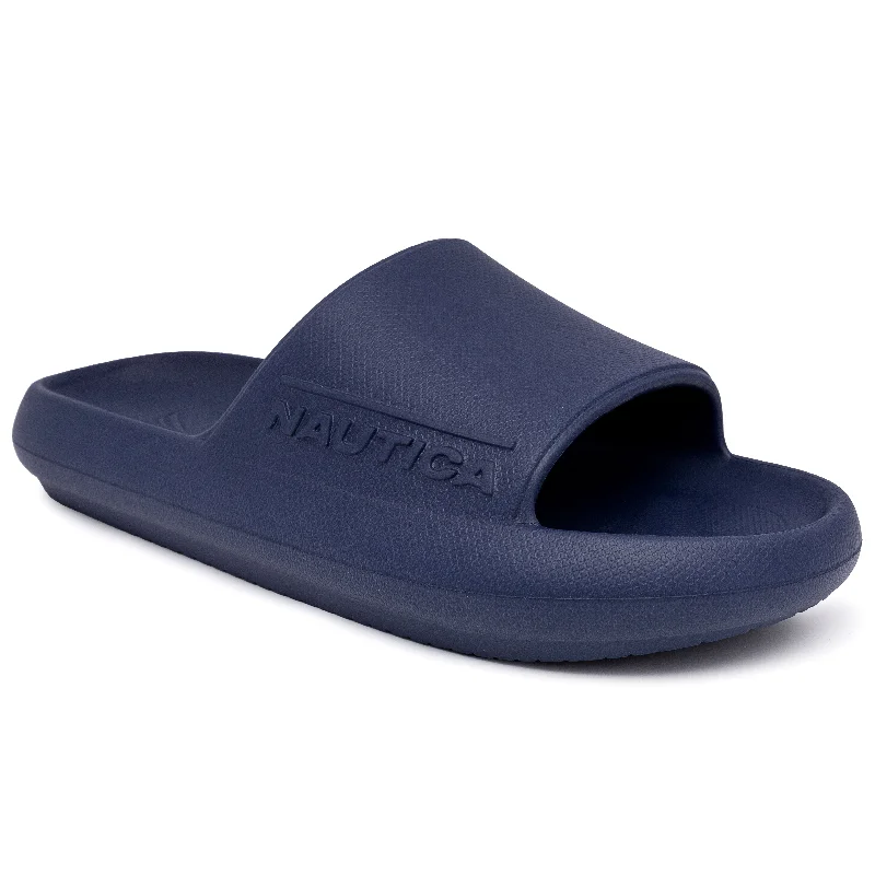 Nautica Logo-Embossed Slide Sandal