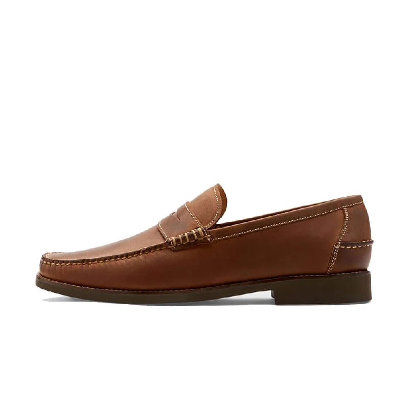 Peter Millar Handsewn Leather Penny Loafer - Whiskey