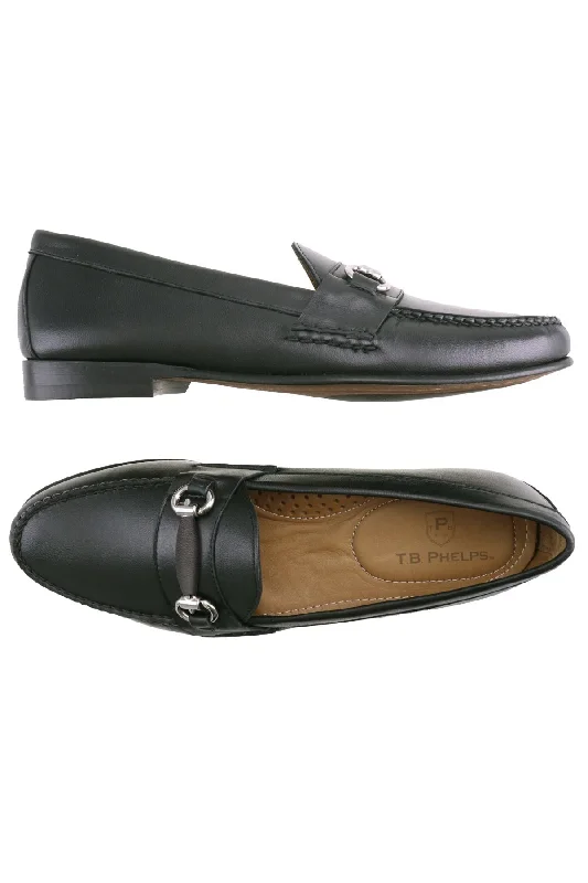 Preston Interchangeable 'Bridge Bits®' Loafer in Black Sheepskin by T.B. Phelps