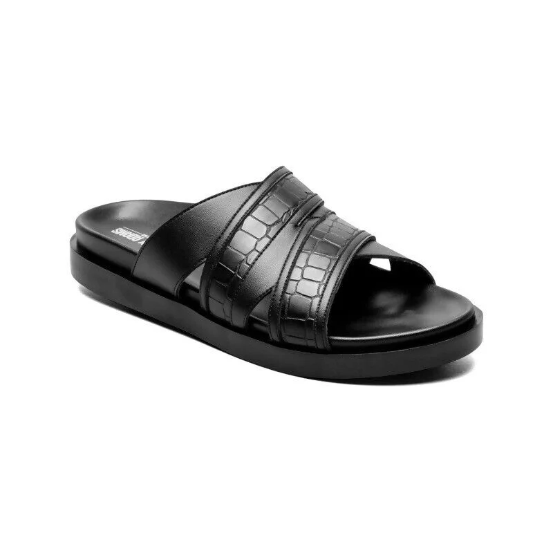 Stacy Adams 25597-001 Slide Sandals Men's Black Slip-on Open Toe Comfort MAPP102