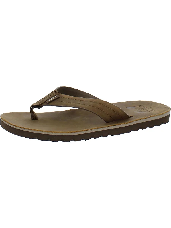 Voyage Mens Leather Slide Sandals