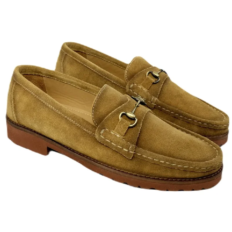 Wharton II Suede Bit Loafer in Mushroom by Alan Payne Footwear