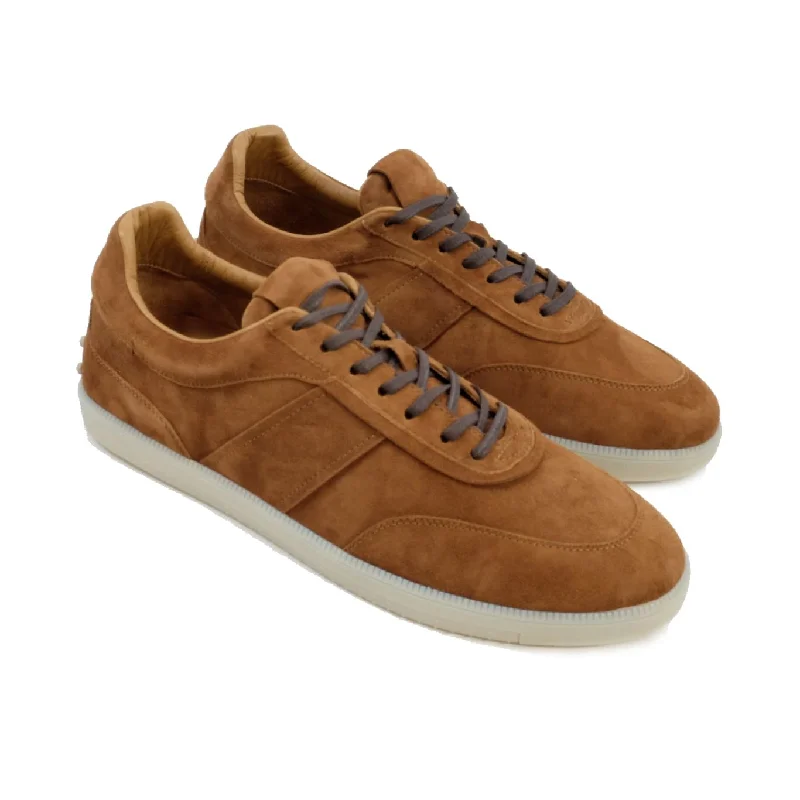 Zeus Lace-Up Sneaker in Tobacco Suede by Alan Payne Footwear